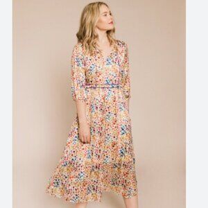 NWT Anthropologie BA&SH Reese Midi Floral Dress Small Size 6 boho fall